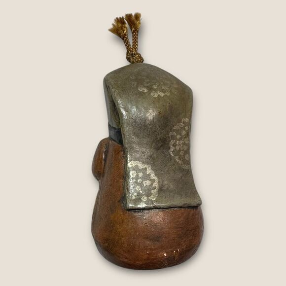 Vintage 1960s Japanese Ceramic Clay Bell Seven Gods of Fortune - Jurojin. RARE - Picture 4 of 14